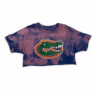Women’s Tie-Dye University of Florida Gators UF gator logo Crop Top – Size Large